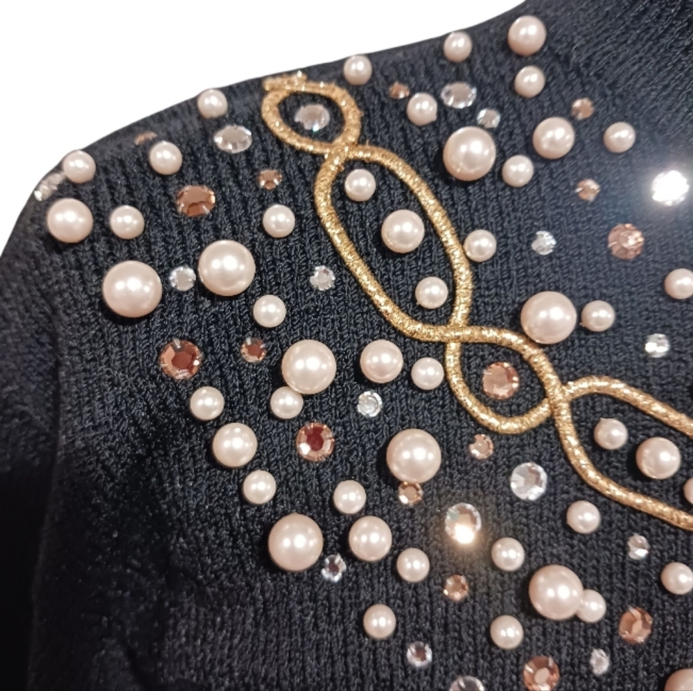 VTG Antonella Preve Embellished Sweater Jumpsuit - Picture 6 of 14